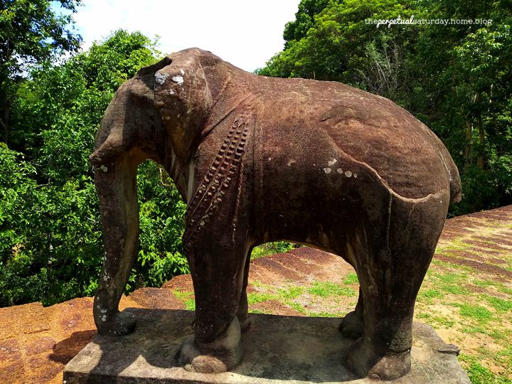 Elephants at East Mebon temple, Cambodia