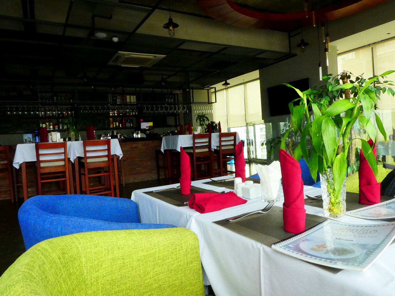 Amigo Restaurant & Sky Bar dining room, Feliz Urban Hotel 15th Floor, Phnom Penh, Cambodia