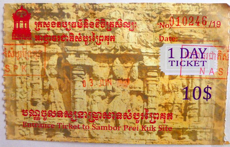 Sambor Prei Kuk ticket -- theperpetualsaturday.wordpress.com