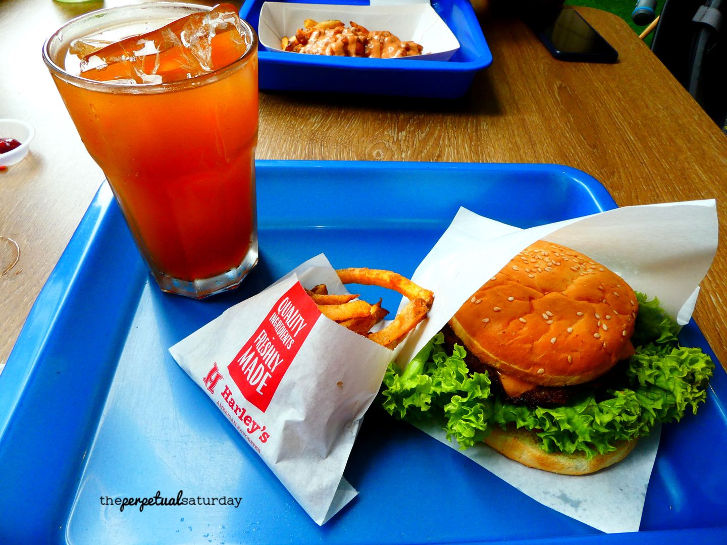 Cheeseburger combo (RM16.50) @ Harley's, Damansara City Mall