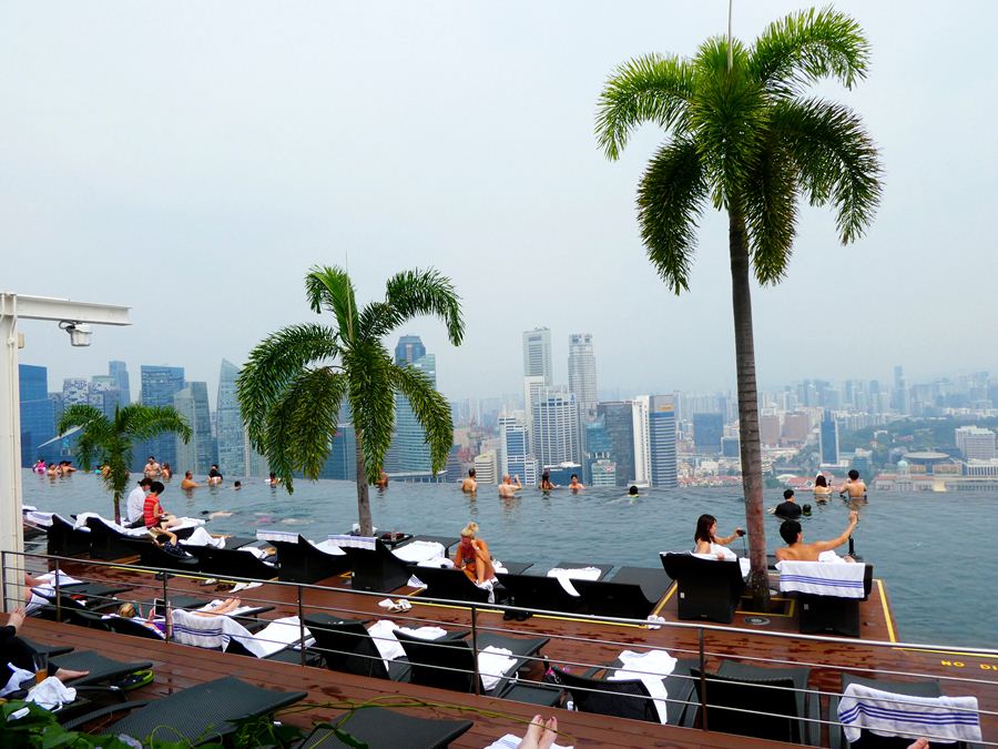 SkyPark Infinity Pool, Marina Bay Sands hotel Singapore, Virtual tour