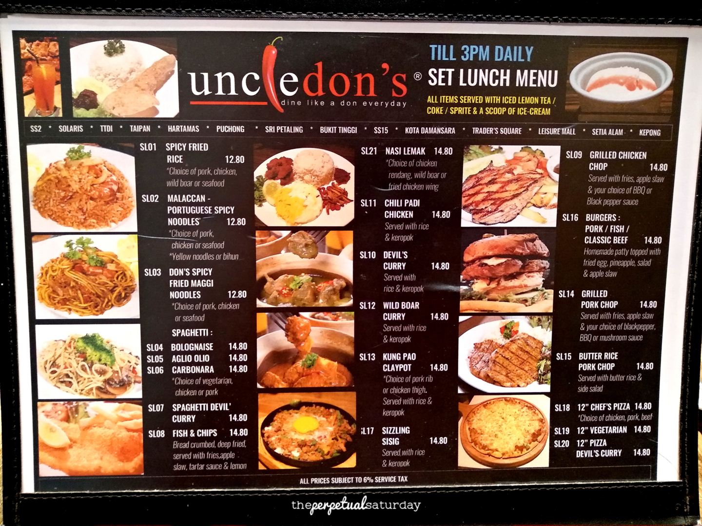 Uncle Don's set lunch menu, Solaris Dutamas, Publika Shopping Gallery