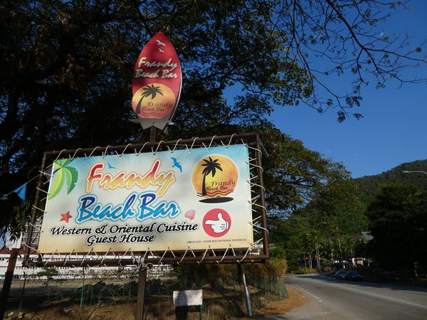 Frandy Beach Bar sign, Batu Ferringhi, Penang