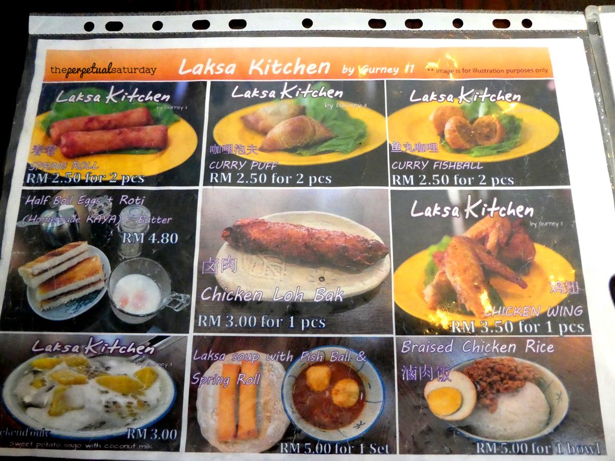 Laksa Kitchen by Guerney 11 menu, George Town, Penang