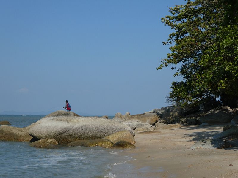 Fishing at Miami Beach, Penang