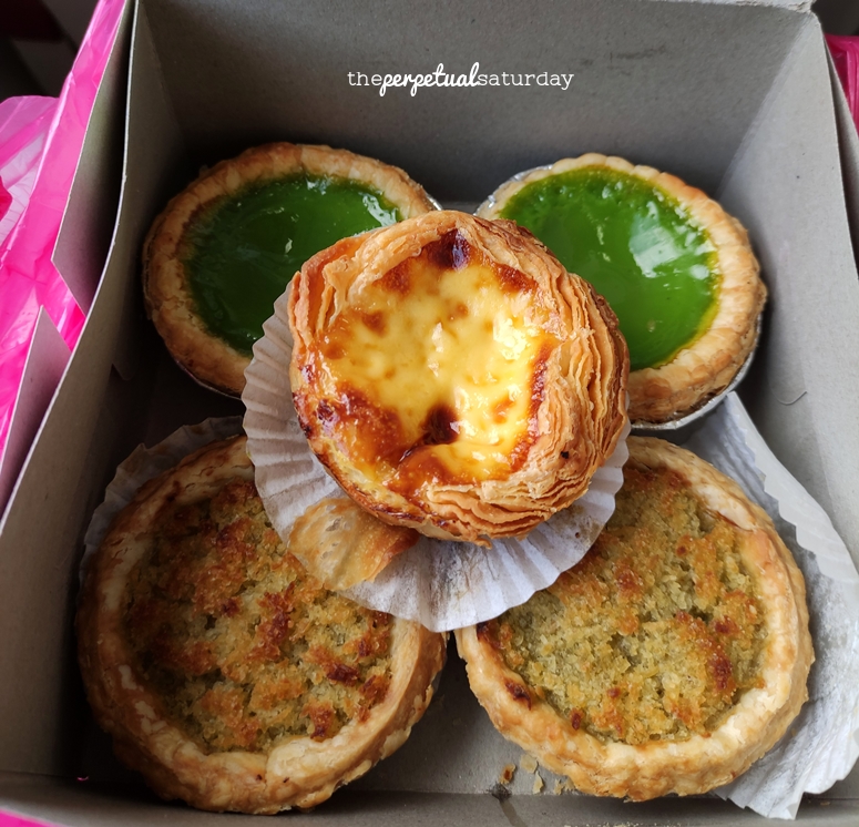 Egg tarts from Ipoh Tart King, Ipoh egg tarts, Macau Portuguese egg tarts Ipoh