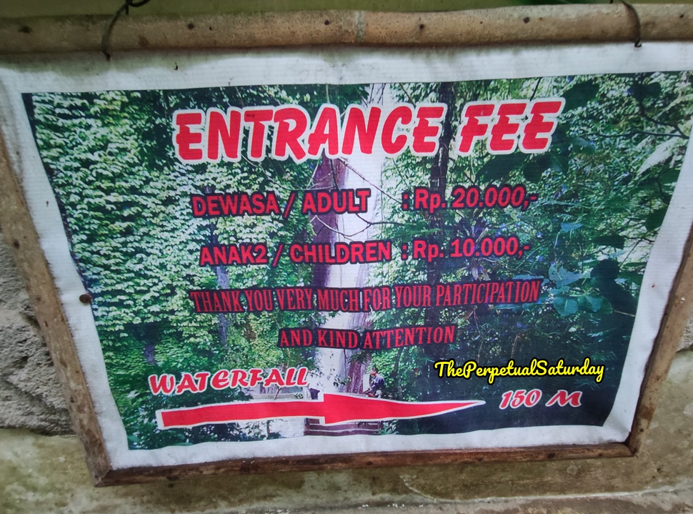 Red Coral Waterfall ticket price, Red Coral Munduk Waterfall admission fee