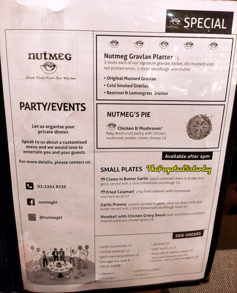 Nutmeg, Bangsar Village 2 | Menu, Prices, Review