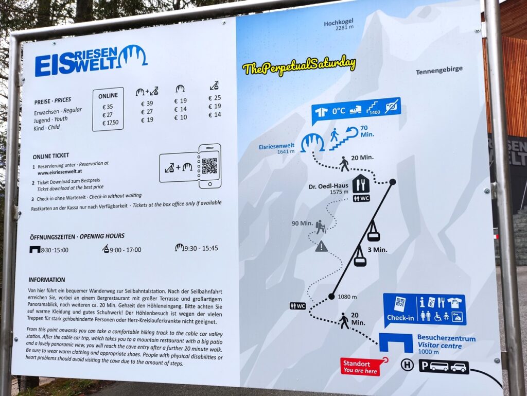 Eisriesenwelt Werfen Ice Caves admission cost