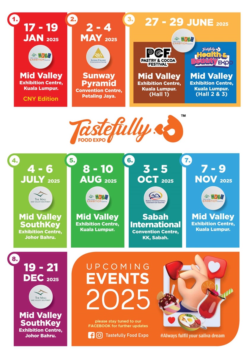 Tastefully food expo event schedule 2025