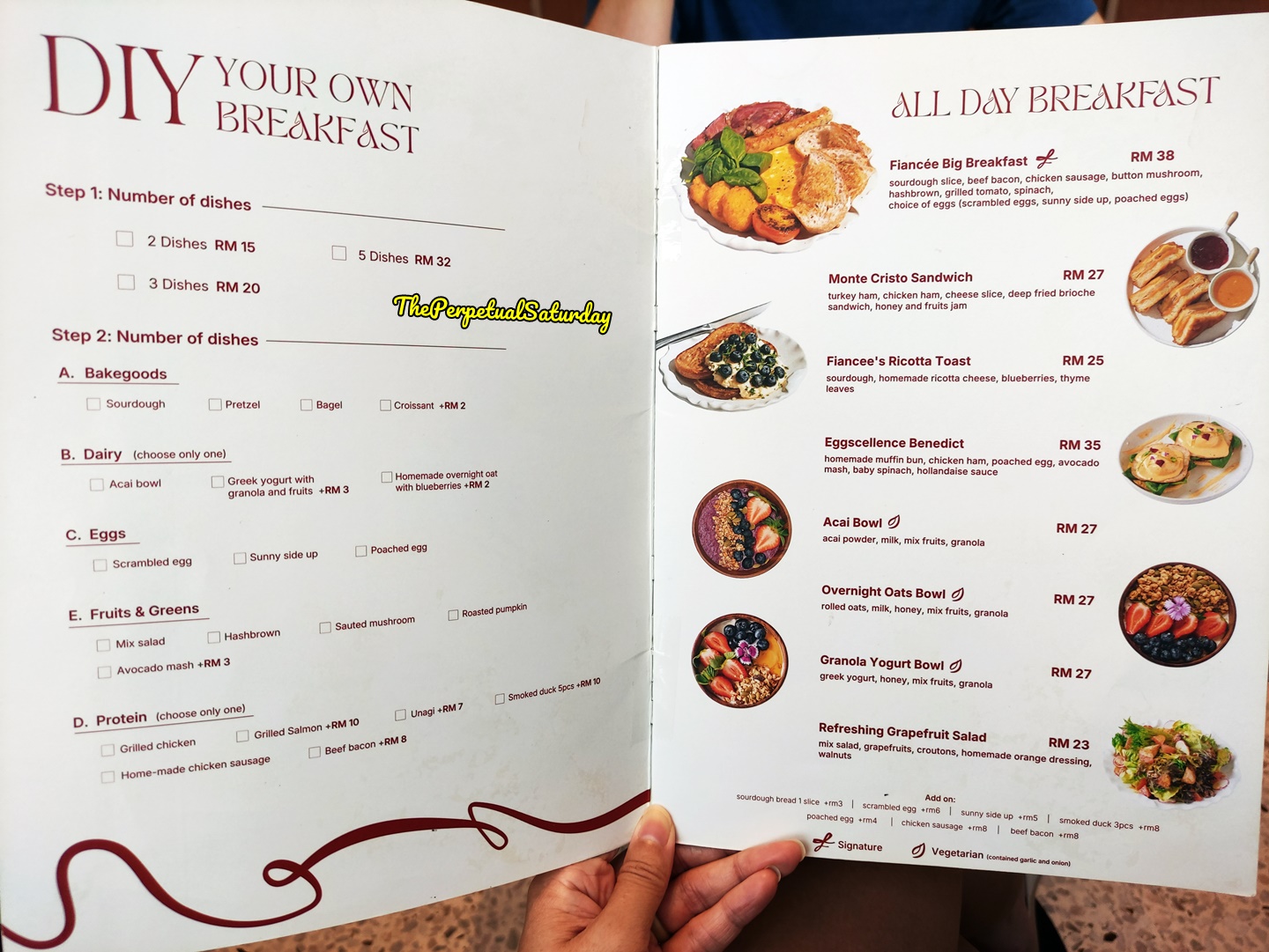 Fiancee Cafe Menu Mont kiara