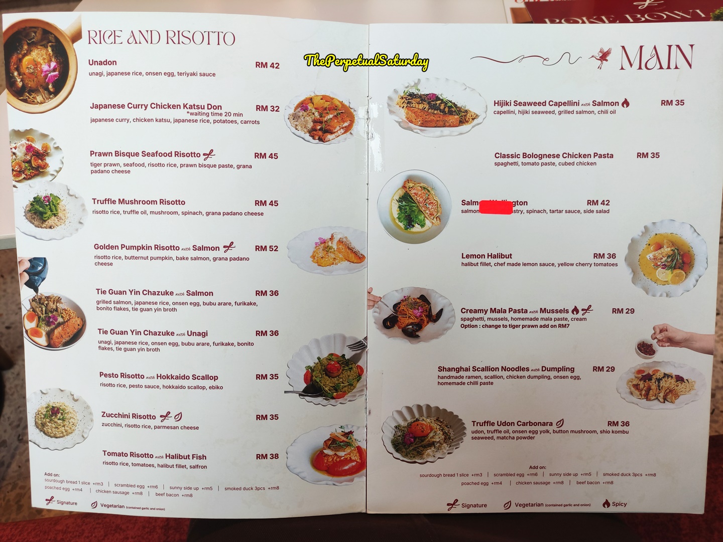 Fiancee Cafe the MET Menu