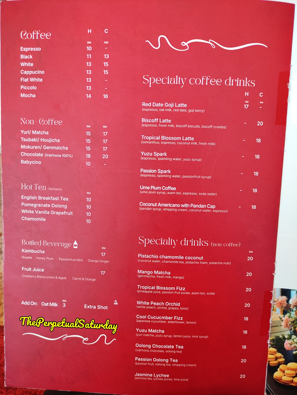 Fiancee Cafe menu prices the MET mont kiara