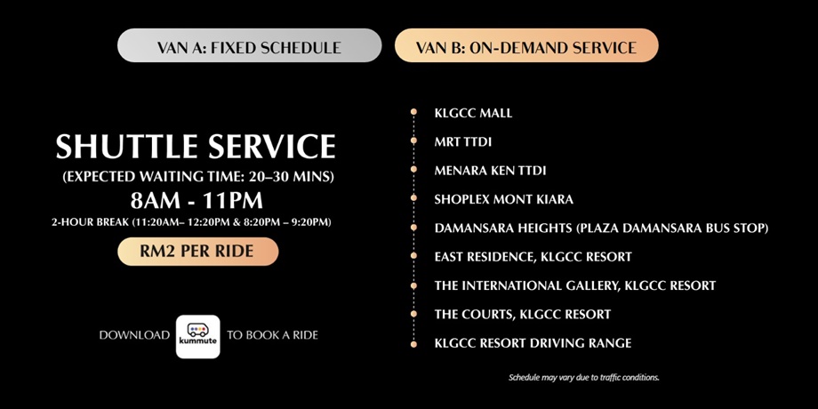 Mall shuttle service mont kiara klgcc