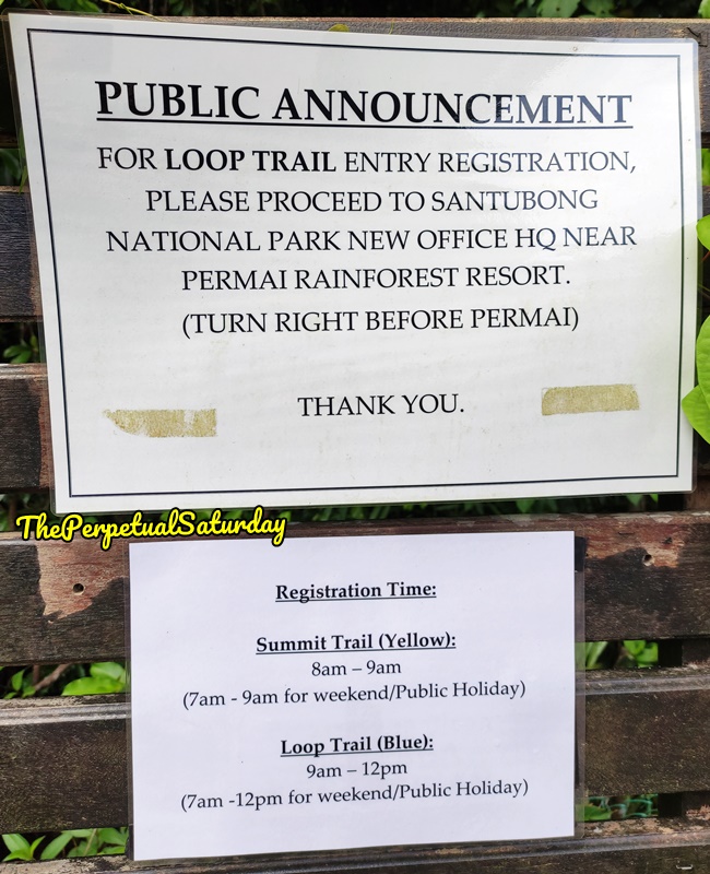 Santubong National Park registration hours