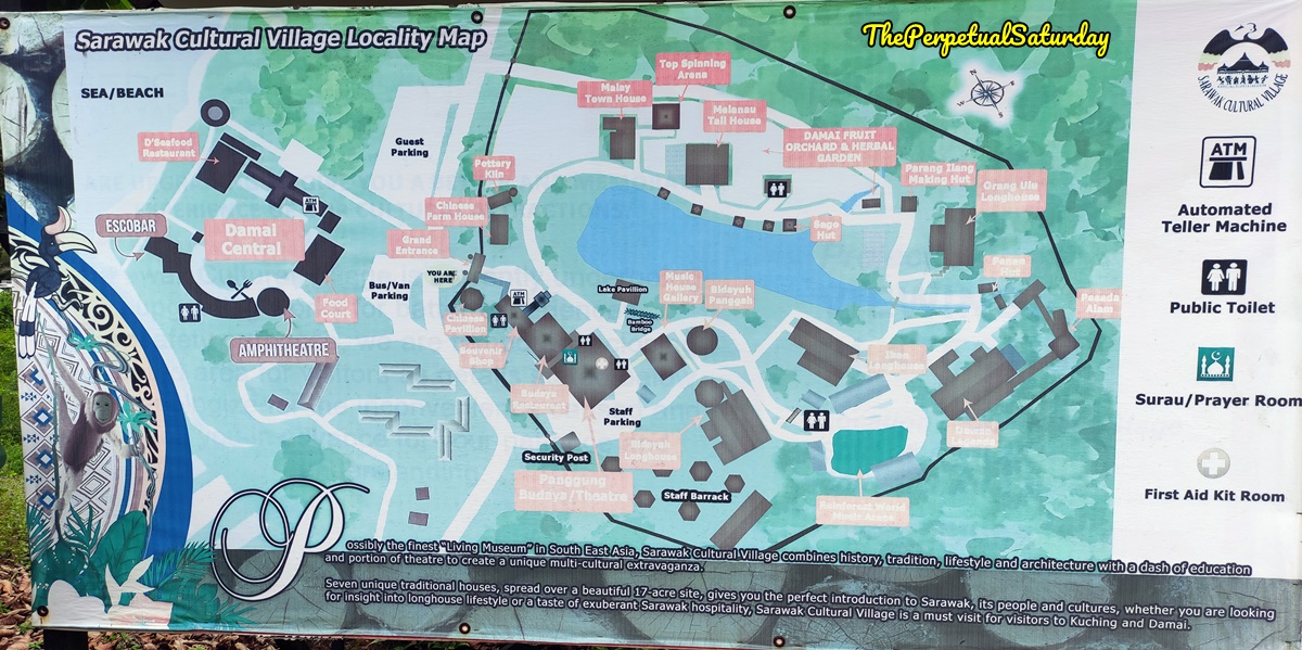 Sarawak Cultural Village map Santubong Sarawak