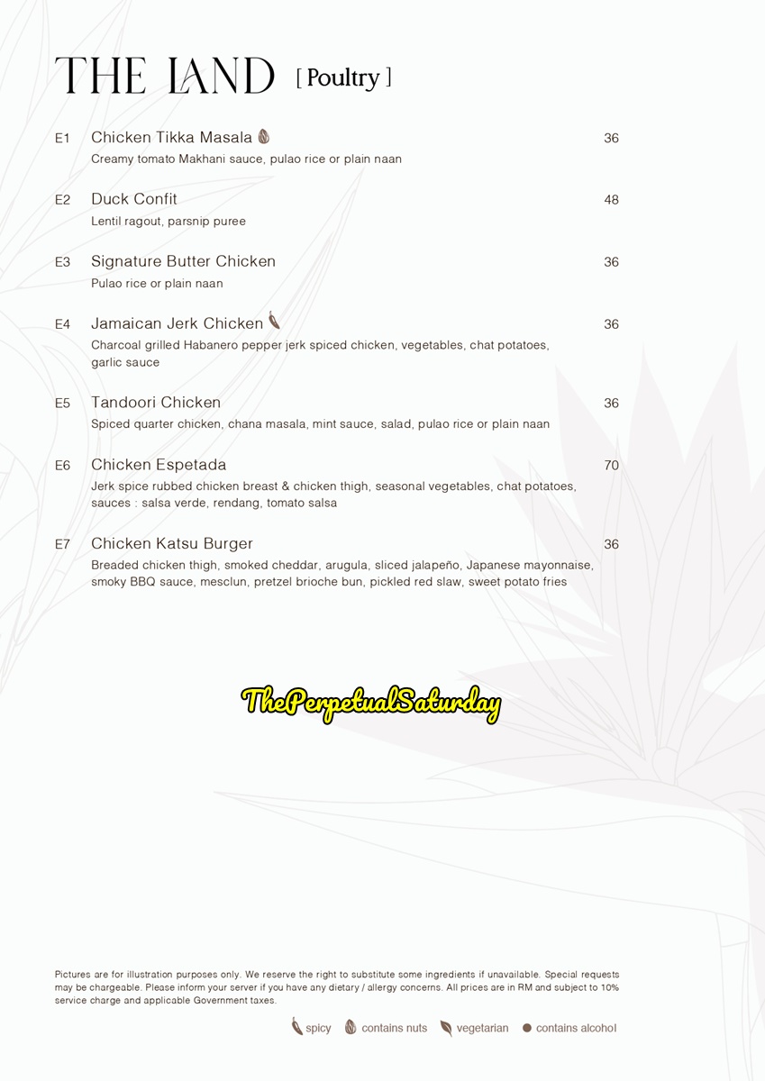WIP on the Park KLCC menu