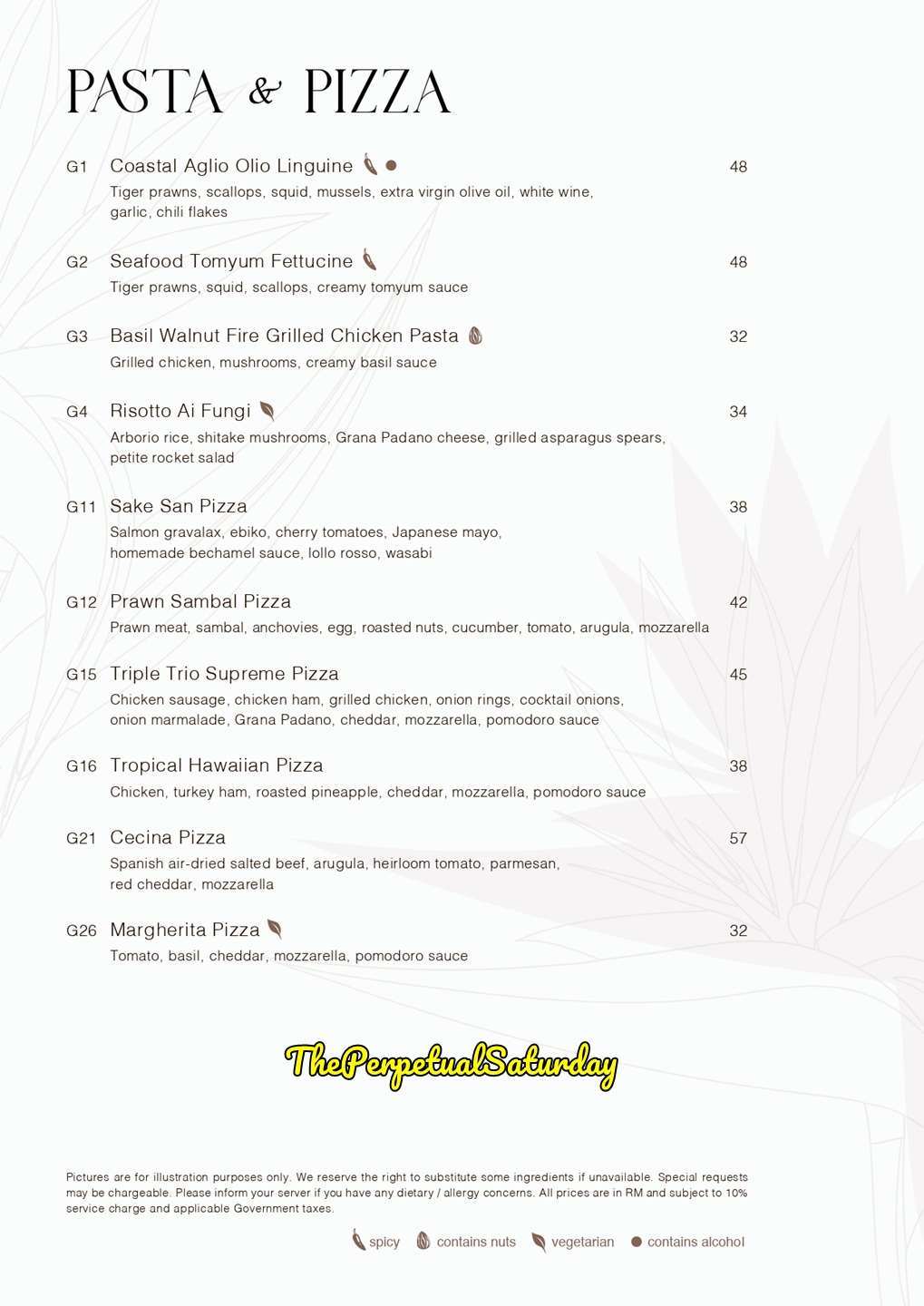 WIP on the Park menu marc residence
