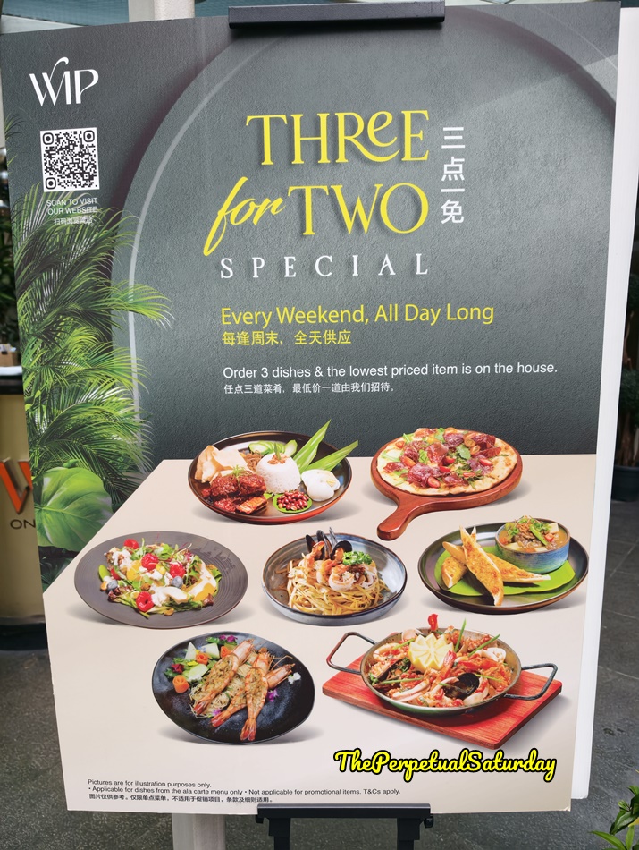 WIP on the Park Weekend Special menu