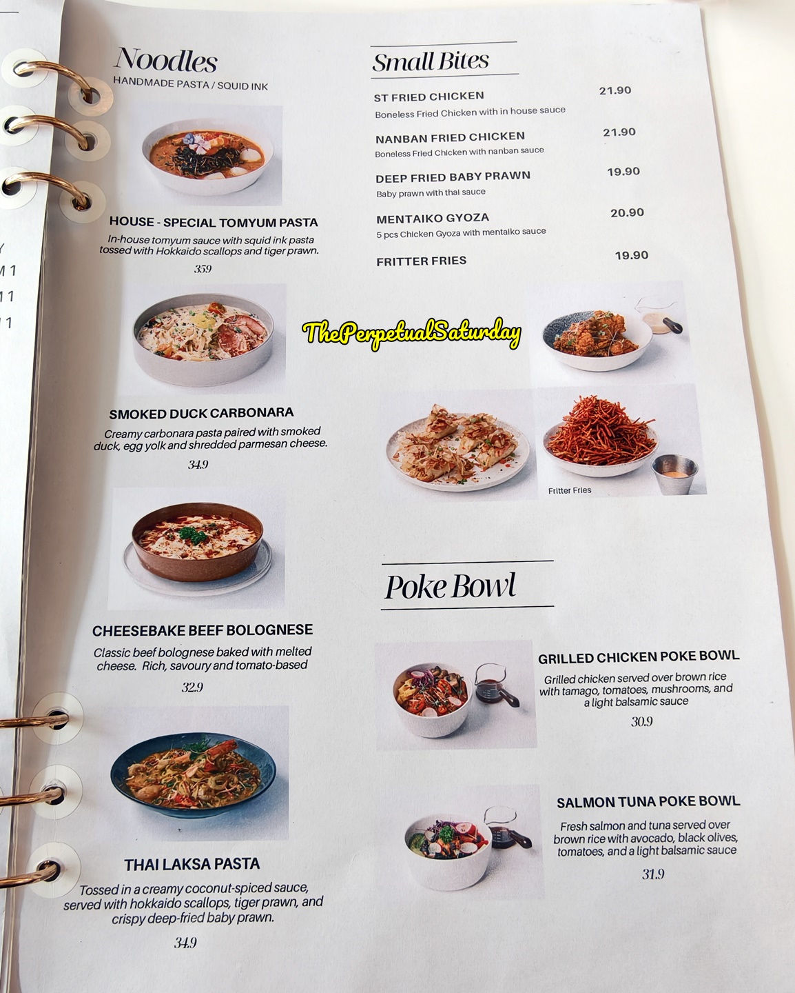 Since Then Menu