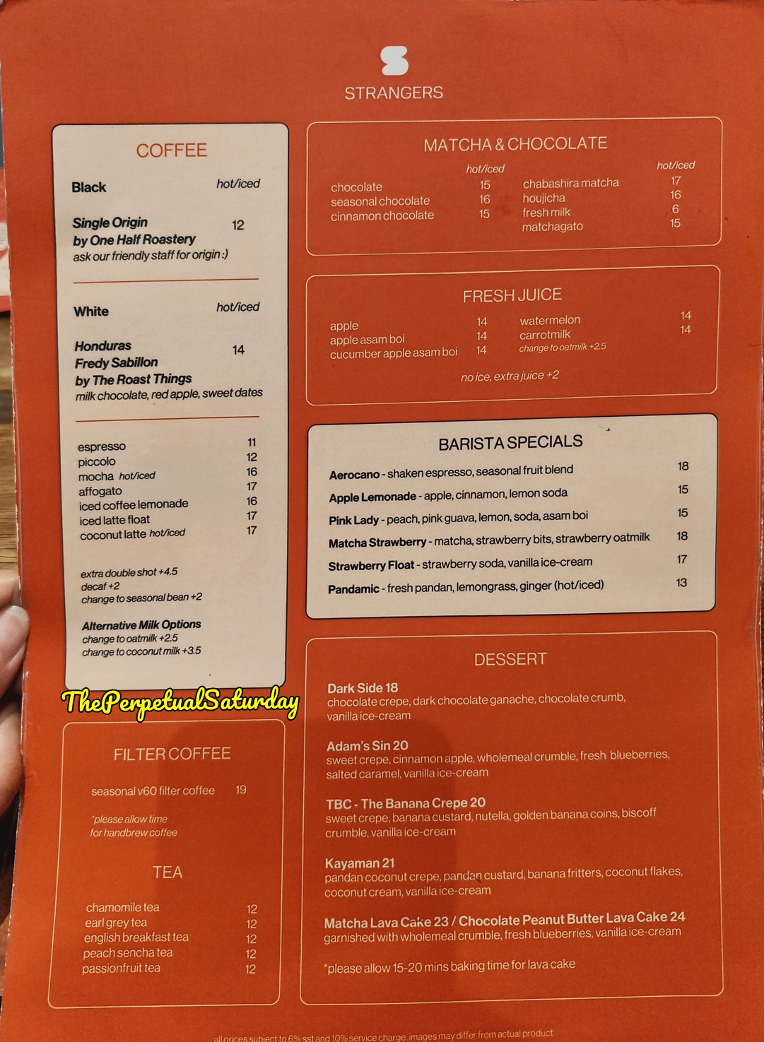 Strangers at 47 menu prices